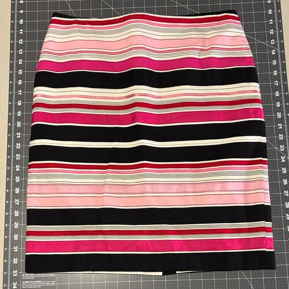Talbots Multicolor Ribbon and Striped Pencil Skirt